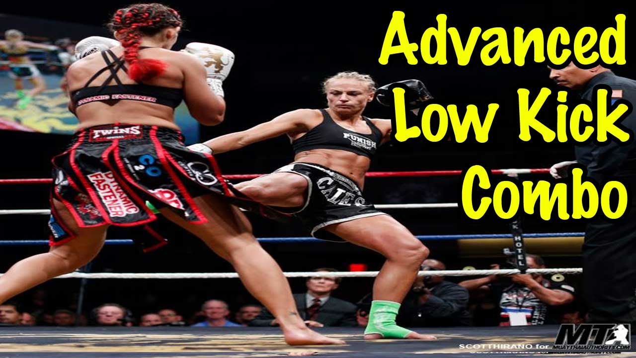 Advanced Muay Thai Technique - Hook, Double Step Low Kick Setup
