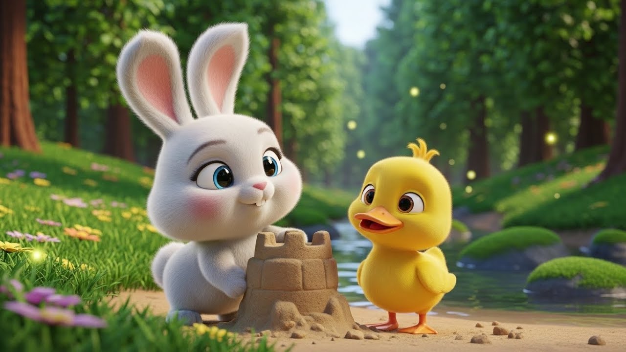 Bunny and Ducky Happy Jungle Day | River Stream Fun & Playtime