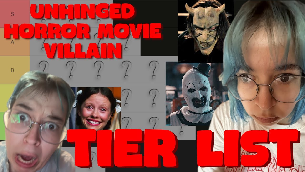 I ranked HORROR MOVIE VILLAINS on how UNHINGED they are! (SPOILERS!!)