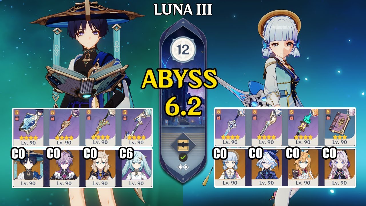 C0 Wanderer Durin Team & C0 Ayaka Freeze | Spiral Abyss 6.2 | Genshin Impact 【原神】