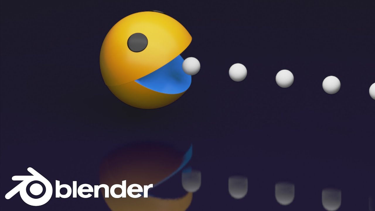 Blender: Make This PAC-MAN Animation In 16 minutes.