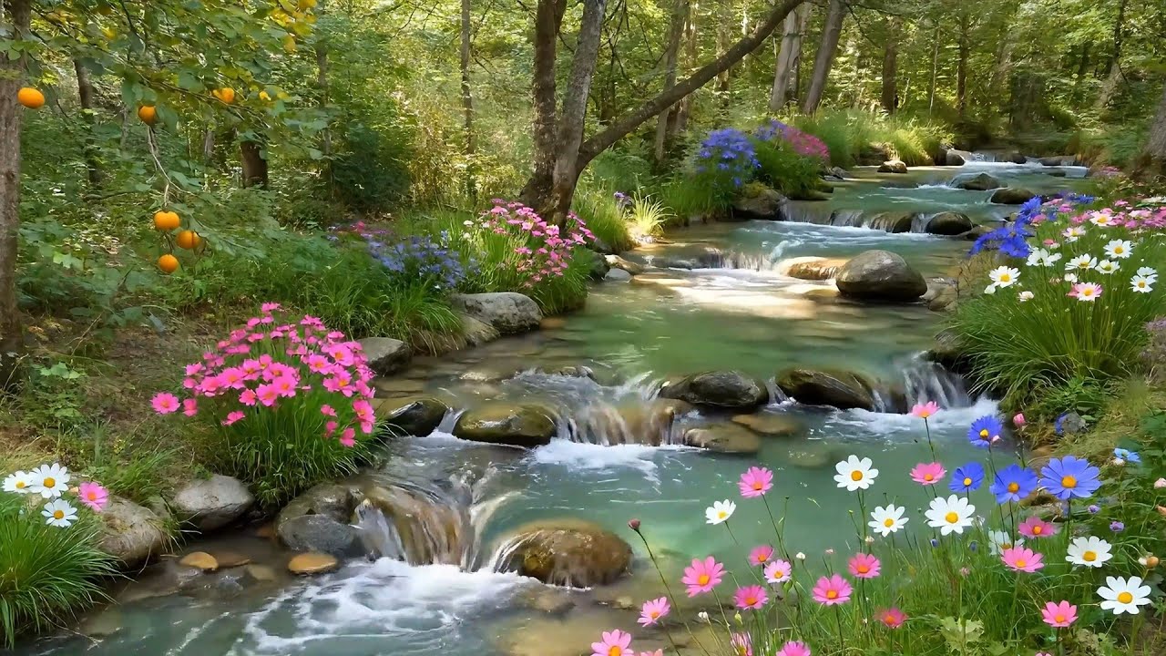 Tranquil River Like Heaven Flowing Peacefully to Quiet Thoughts and Bring Deep Healing Sleep
