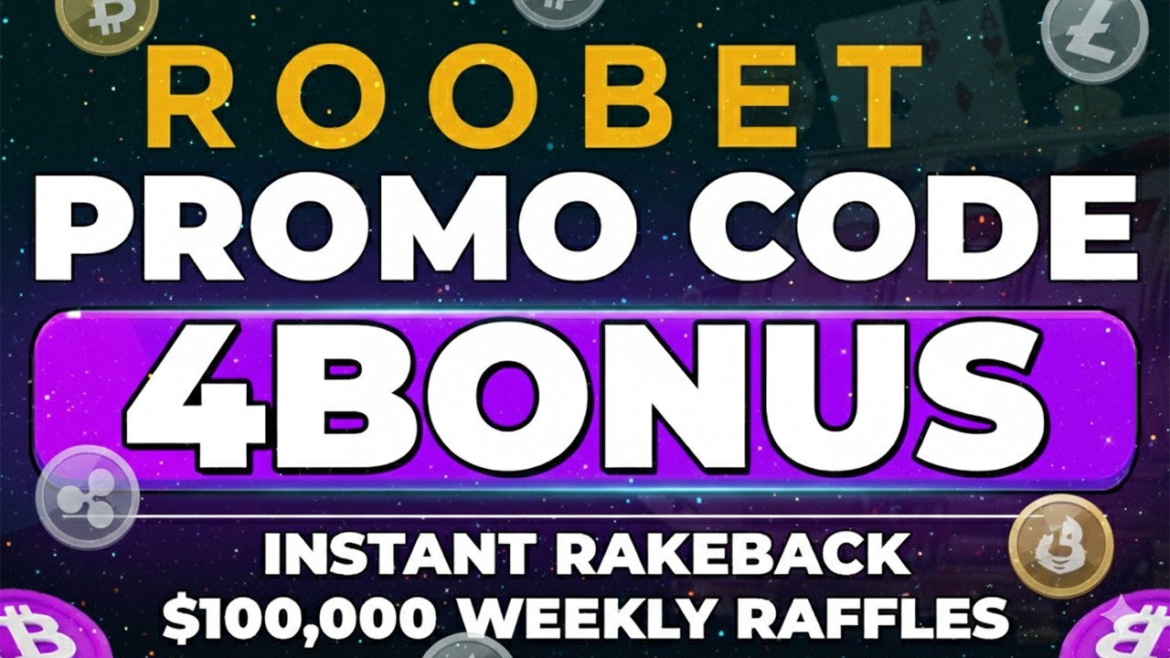 Roobet Promo Code 4BONUS for $100K Raffles + Daily Benefits (NEW Roobet Bonus Code 2026)