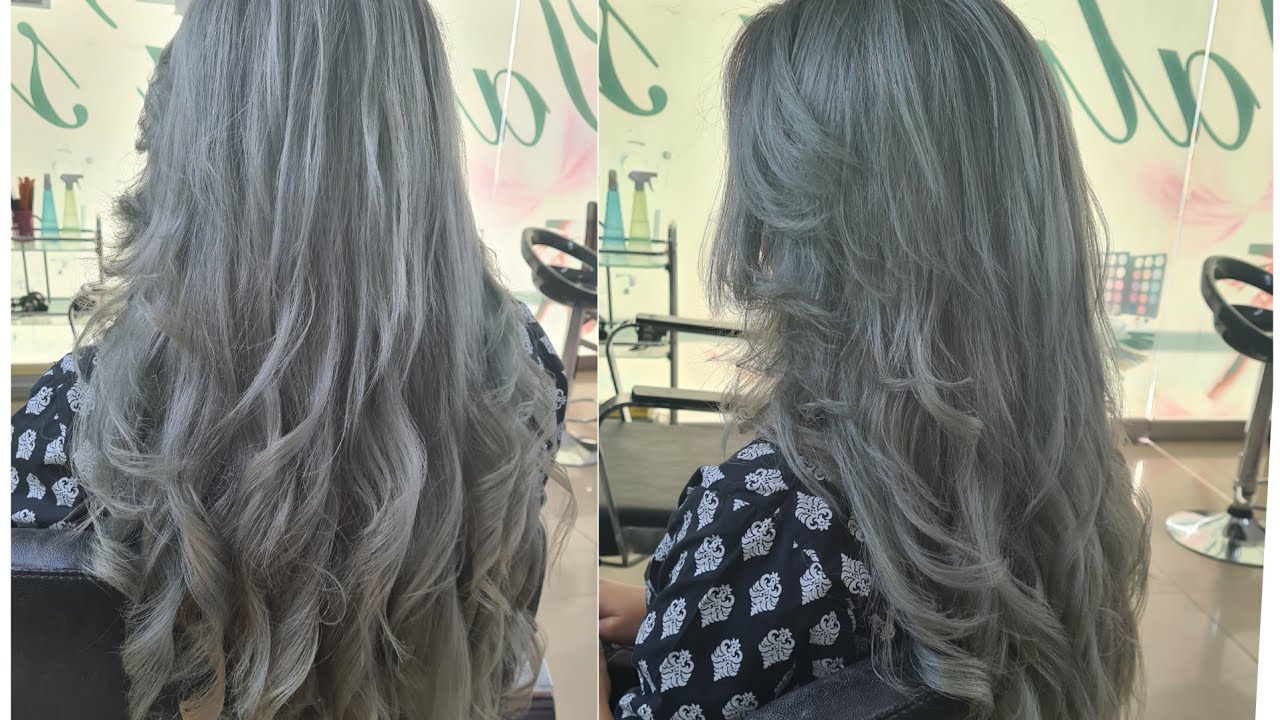 Smoky Grey hair colour tutorial