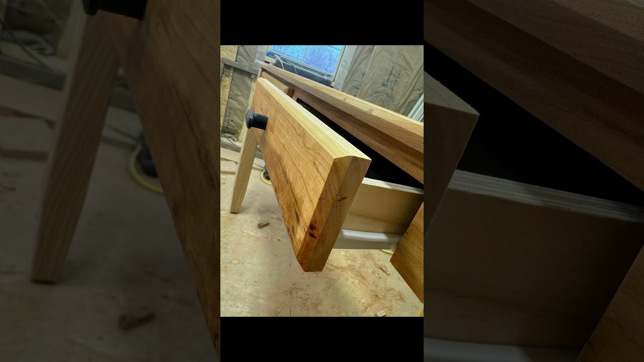 Cherry Writing Desk with Ash Legs! Fun project!
