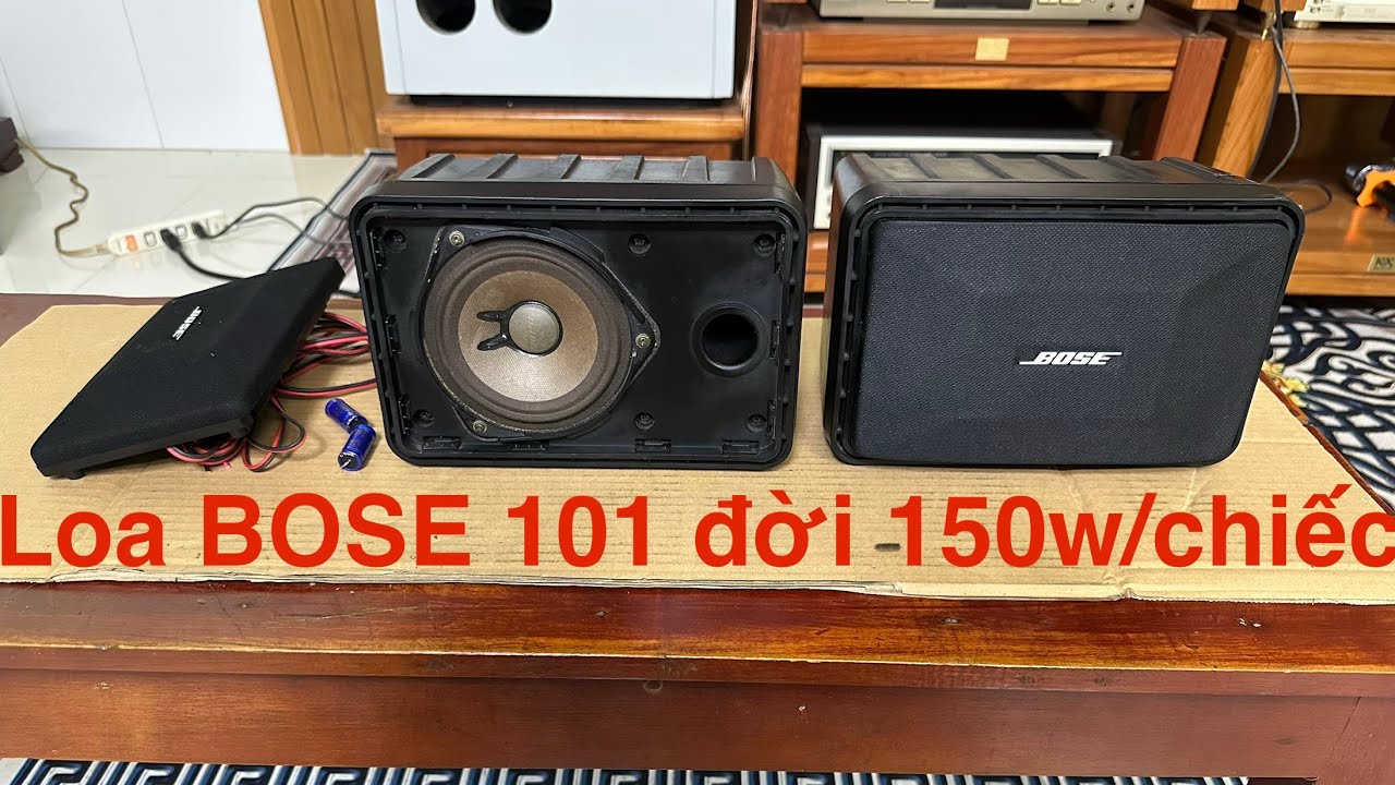 Loa BOSE 101 đời 150watt/chiếc, giá tốt, có tặng dây loa và tụ cản, đã text hát ok