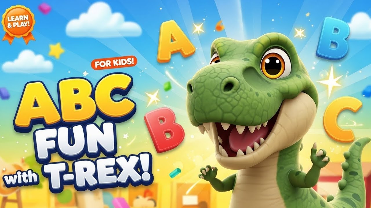 Learn the ALPHABET with Dinosaur T-Rex | Dinosaur Cartoon | ABC Dinosaurs