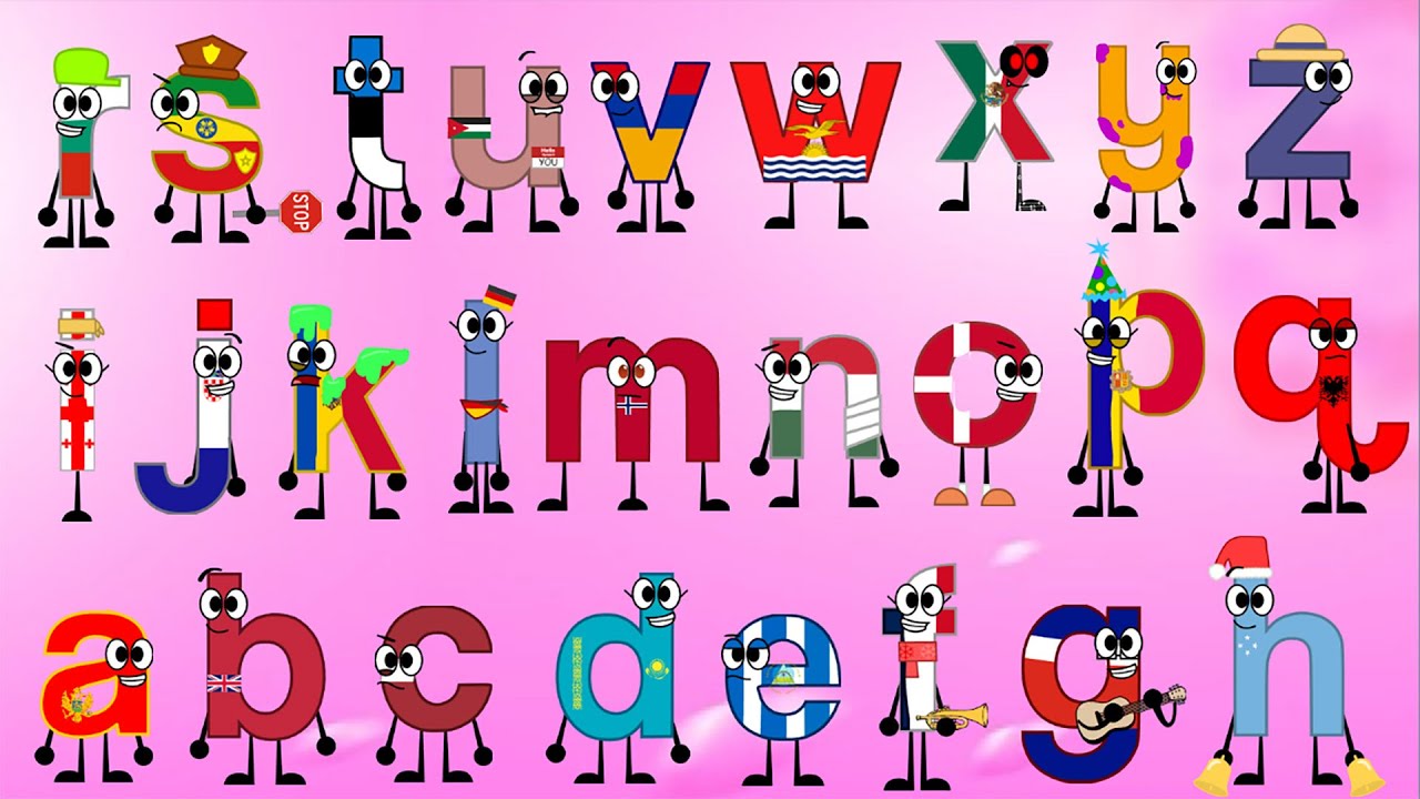 Alphablocks Lowercase Jumpstart Band (Band Version) but everyone is country flag (Expect others)