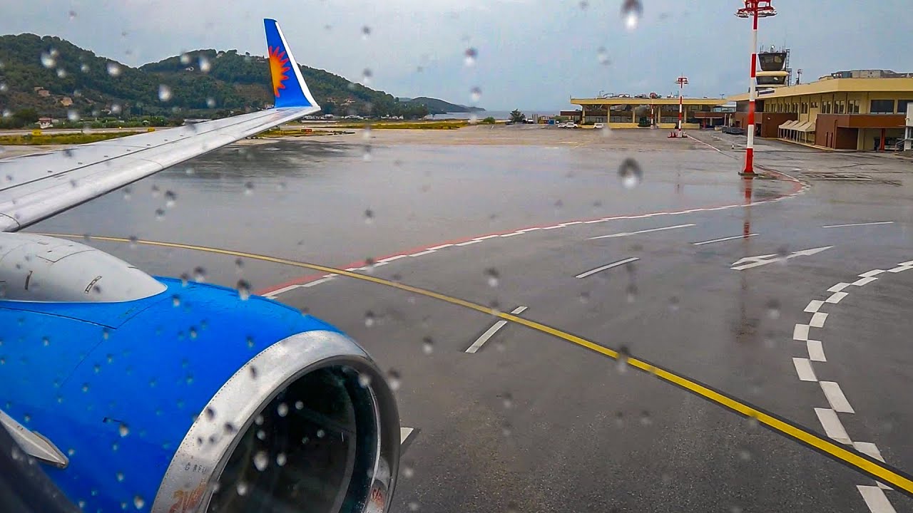 DAY BEFORE THE FLOODS - Skiathos Take Off Flight And Landing at Manchester