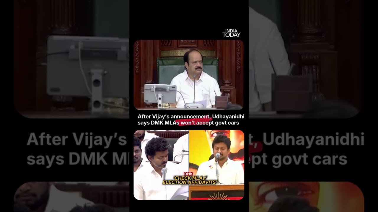 Udhayanidhi Stalin Says 59 DMK MLAs Will Reject Government-Provided Cars #shorts #cmvijay #viral