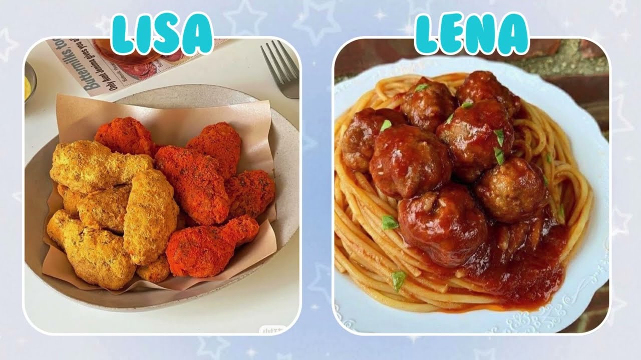 LISA OR LENA Yummy Food Edition #lisa #lena #lisaandlena #food #yummy #trending