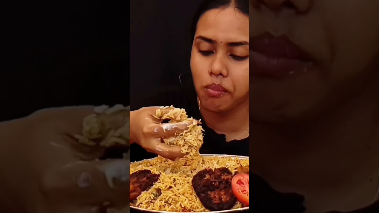 FISH BIRYANI EATING ASMR😱😍MALAYALAM  watch Full video on▶️ Shreya eats!