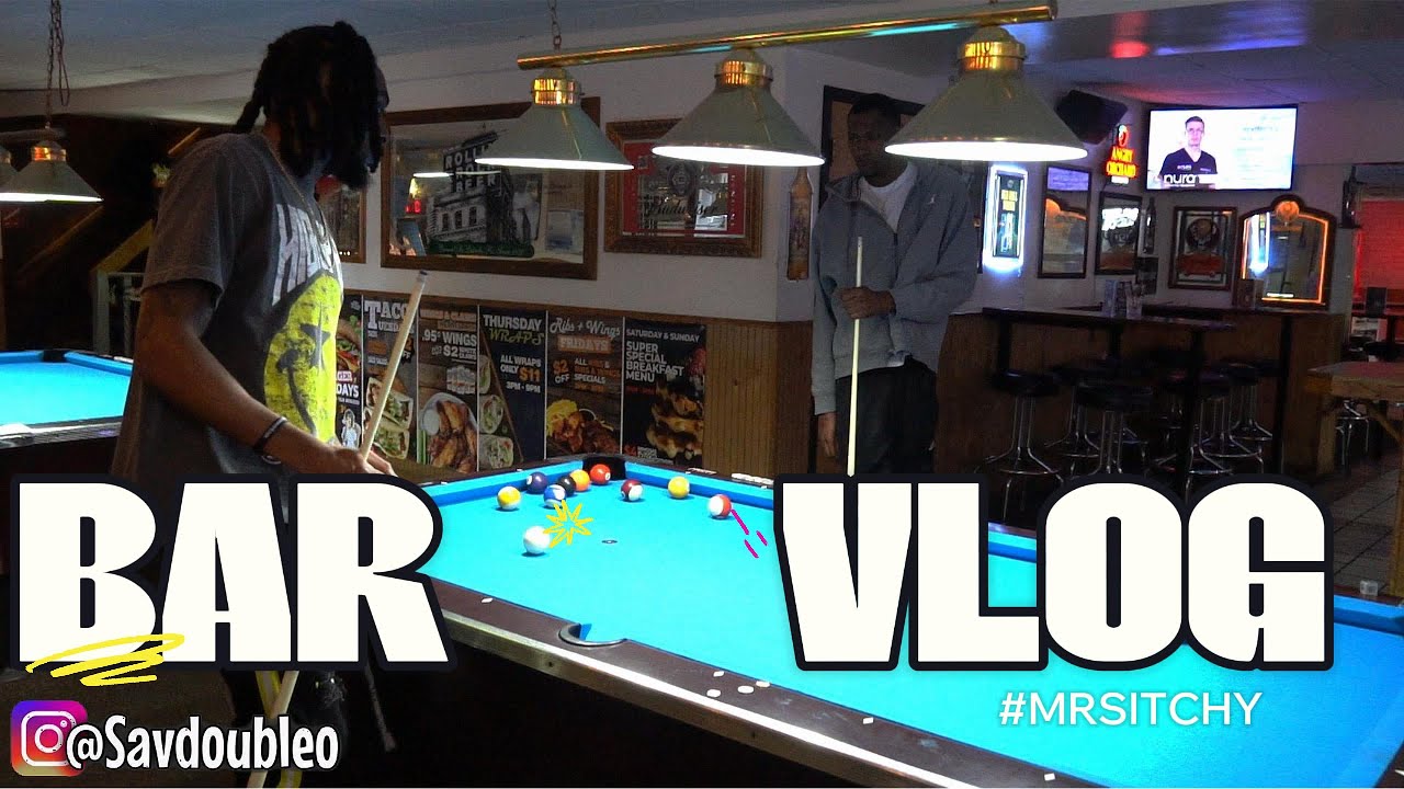 BAR VLOG .. 8 BALL WITH THE GUYS 🎱 #MRSITCHY