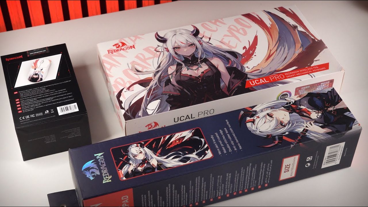 Redragon K673 UCAL Anime Edition | Matching Keyboard & Deskmat & Mouse Set