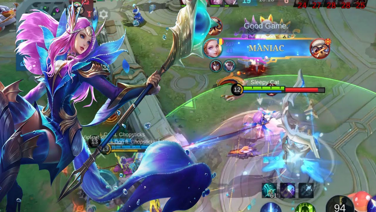 ODETTE MERMAID PRINCESS MEETING THIS WEIRD ENEMIES -MOBILE LEGENDS 
