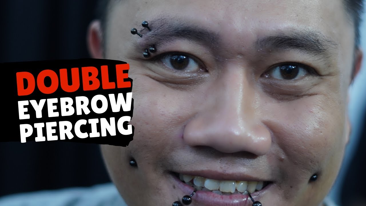 Double Eyebrow Piercing - Tindik Alis - Dilakukan oleh Professional, Jangan Lakukan Sendiri Dirumah.