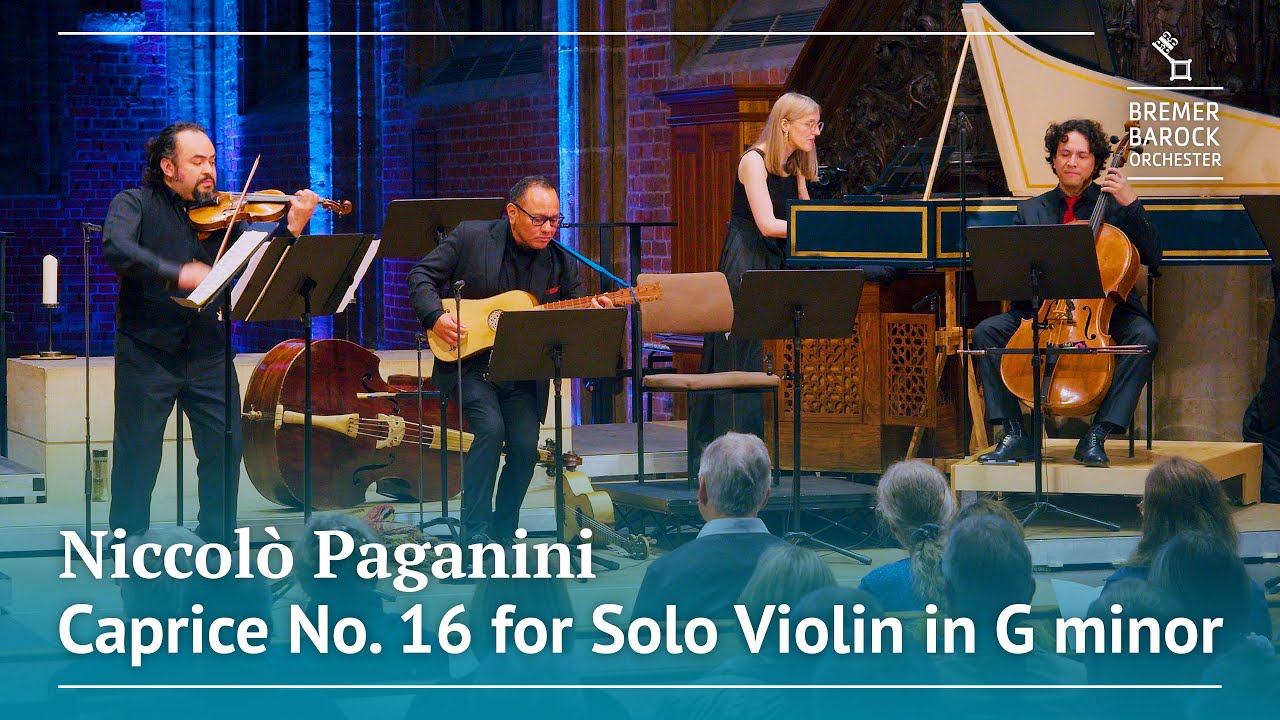 Niccol&ograve; Paganini: Caprice No. 16 for Solo Violin in G minor, with Basso Continuo