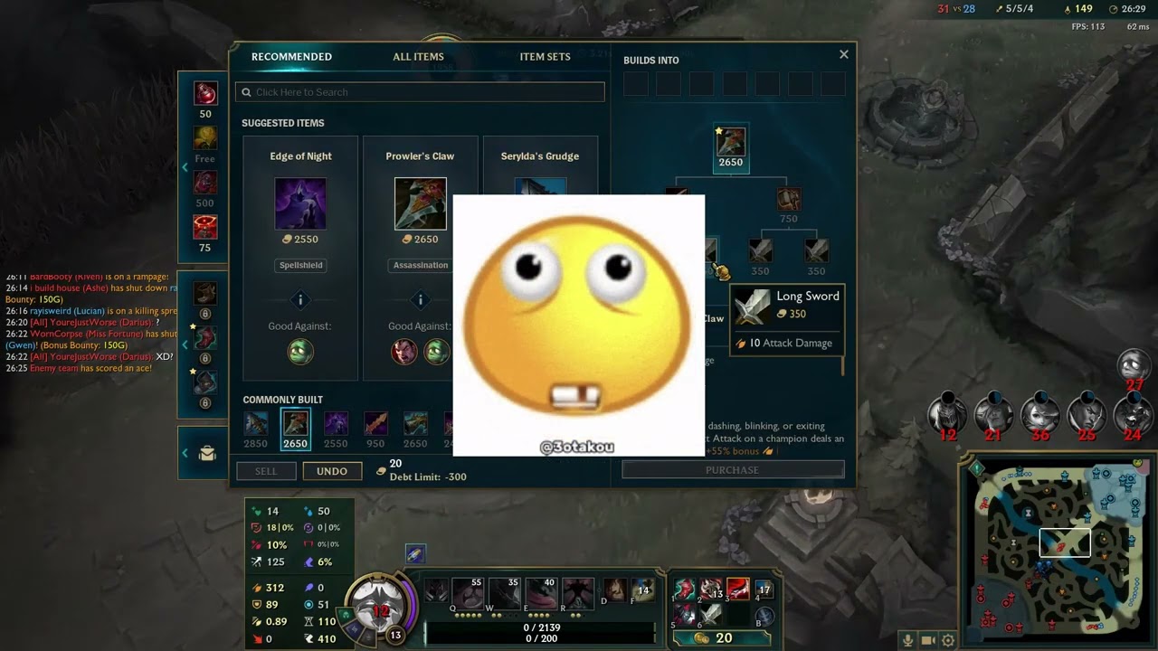unc crash out on League of Legends