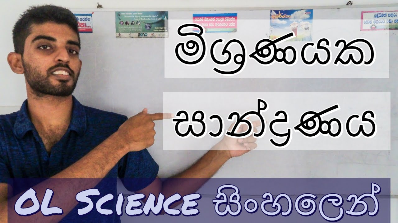 OL Science Sinhala | මිශ්&zwj;රණයක සාන්ද්&zwj;රණය​ (Concentration of a Mixture) | Grade 11 Science Lessons