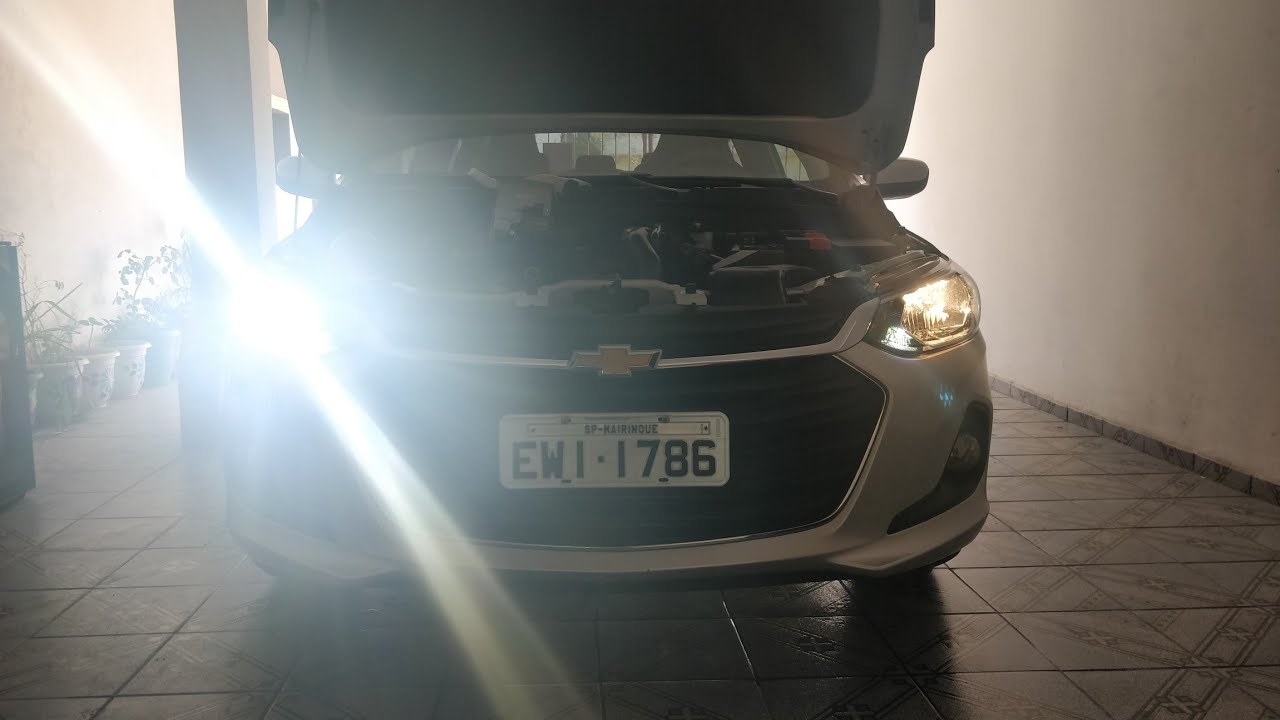 Novo onix (Teste das lampadas XENON LED HALOGENA, mais instalação das Lampadas ultra led SHOCKLIGTH)