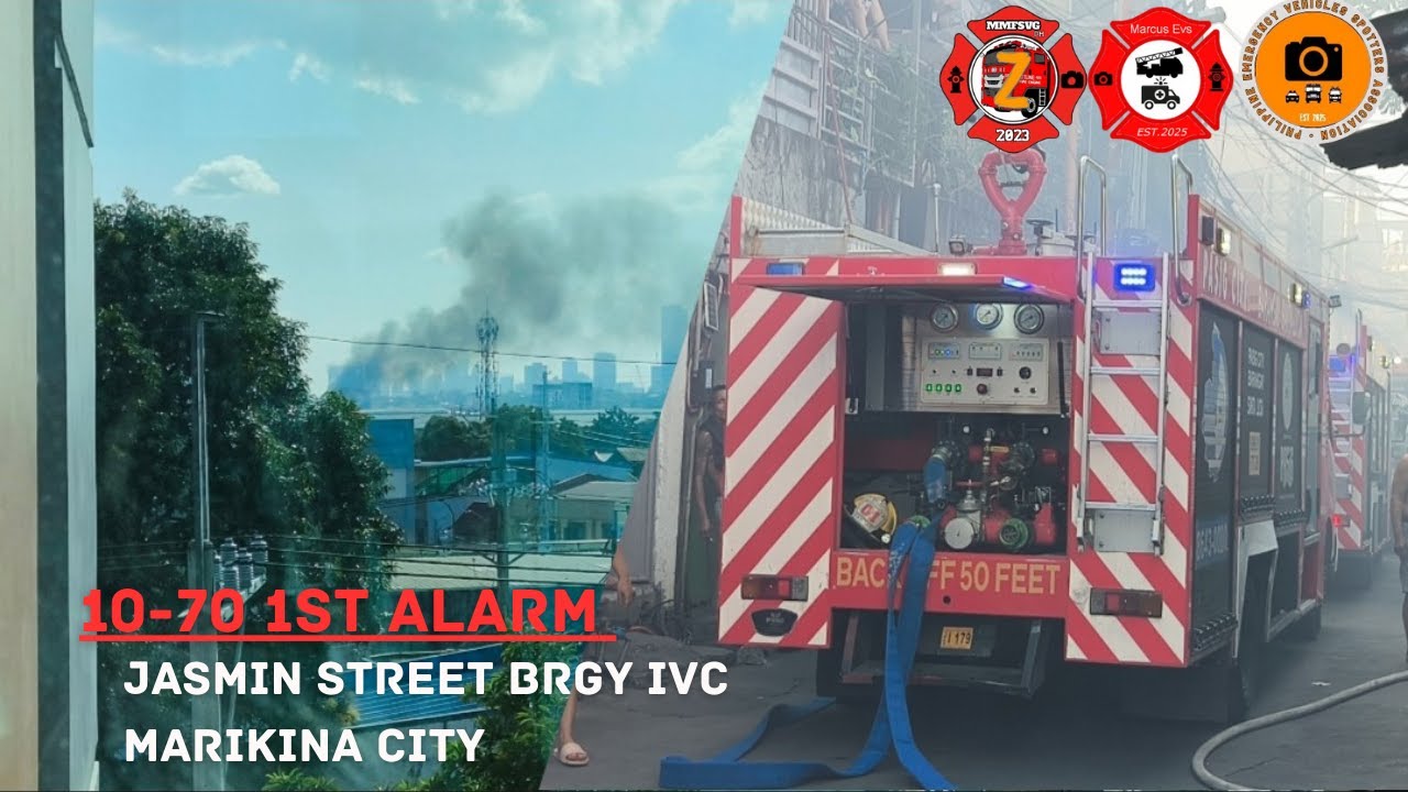 10-70 | 1ST ALARM | JASMIN STREET BRGY IVC MARIKINA CITY | FIRETRUCKS RESPONDING | 01-23-2026