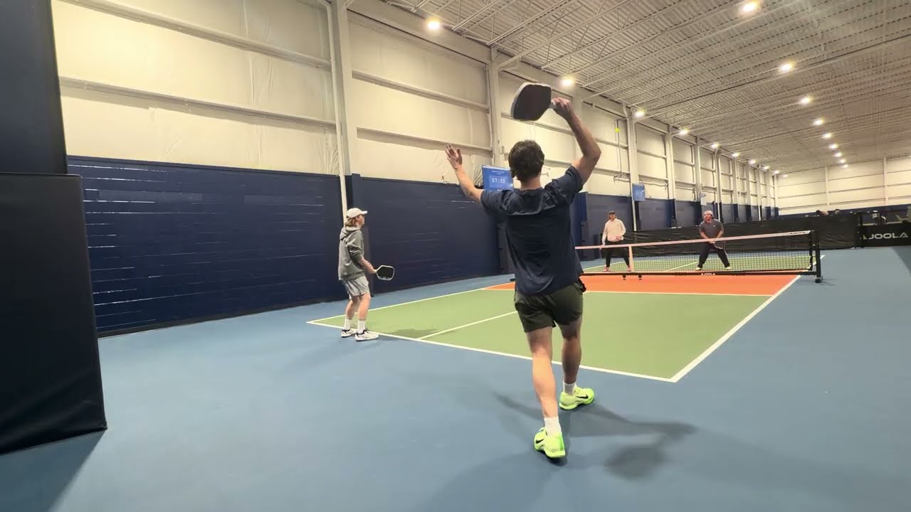 4.5 Pickleball. Trying to be more Aggressive? Strong Drives/Speedups. Dan/Jeremy vs Gabe/Matt 1