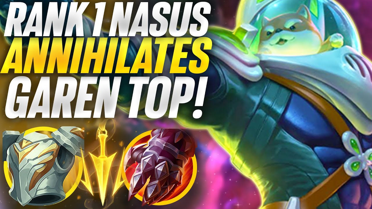 ANNIHILATING Garen toplane! Rank 1 Nasus | Carnarius | League of Legends