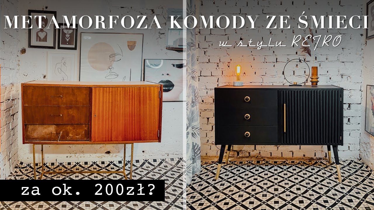 METAMORFOZA STAREJ KOMODY PRL W STYLU RETRO / poradnik DIY krok po kroku