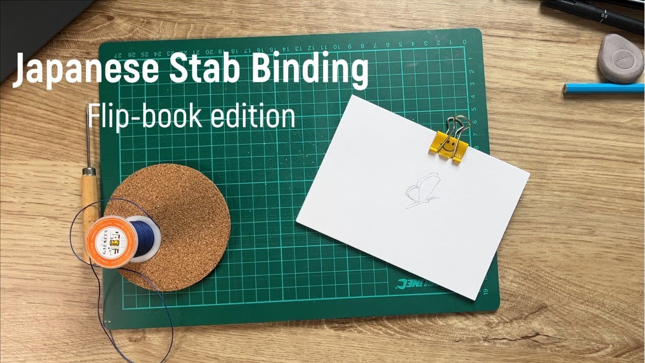 Japanese Stab-binding | Bookbinding Tutorial | Butterfly Flip-book
