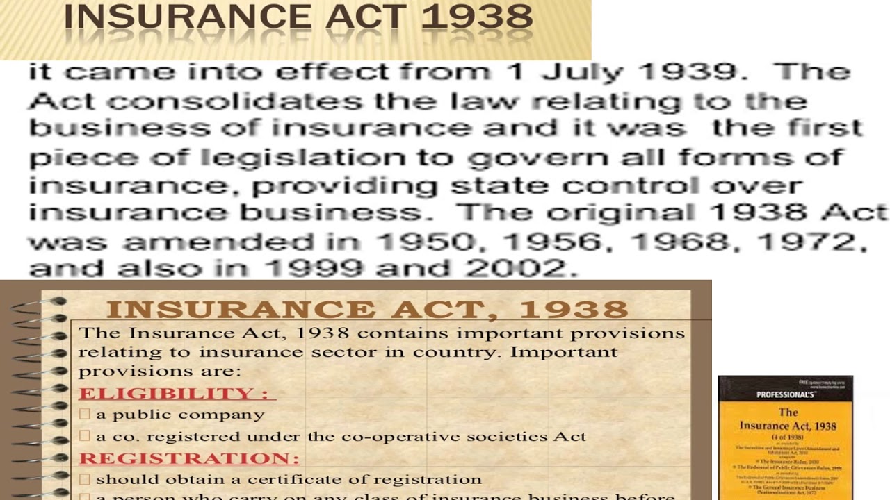 REGULATION OF INSURANCE BUSINESS