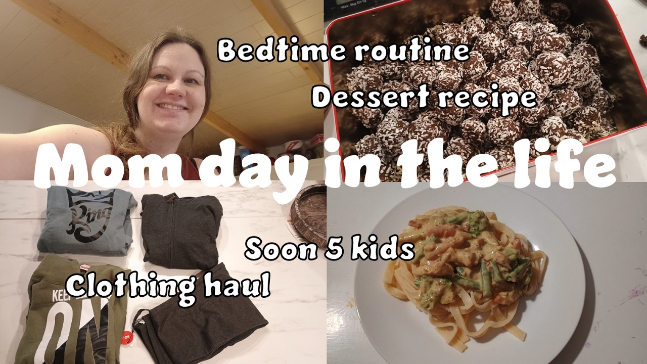 Large family mom day in the life | 33 weeks pregnant | cooking | dessert