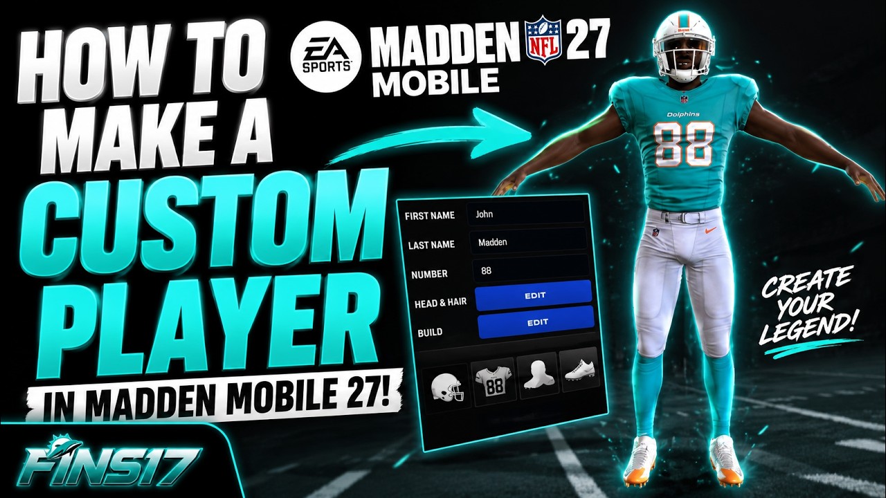 КАК СОЗДАТЬ СВОЕГО ИГРОКА! ОЧЕНЬ ПРОСТО! Madden Mobile 17