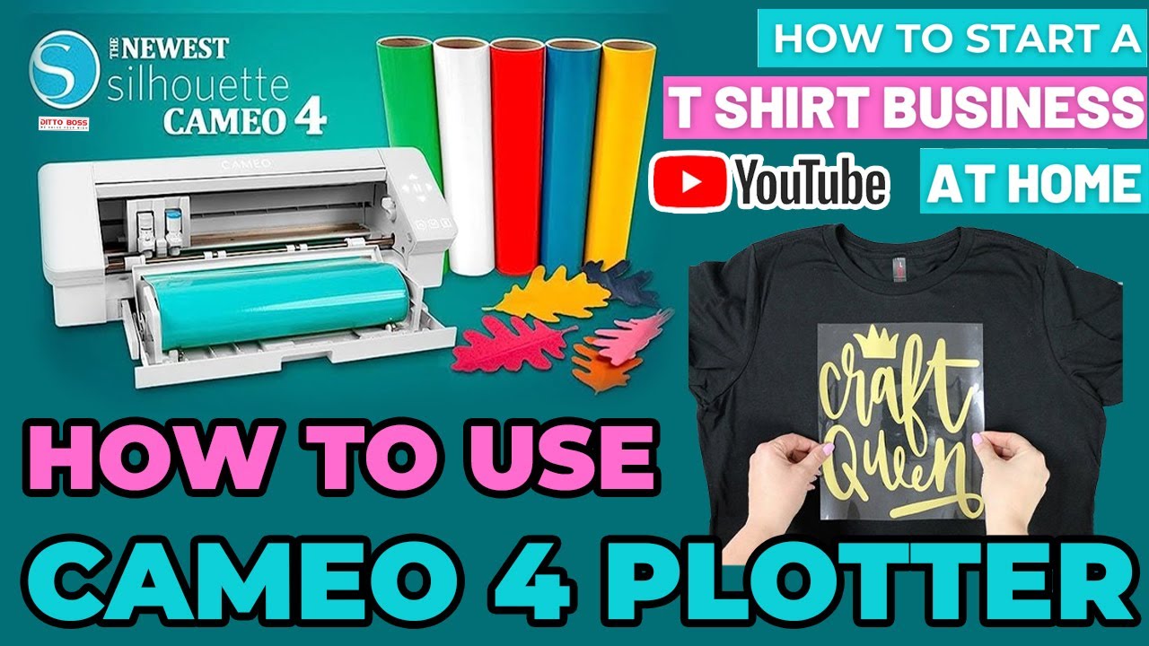 How to use Cameo 4 Plotter, How to print Black T-Shirt, How to Start T-Shirt Printing Business