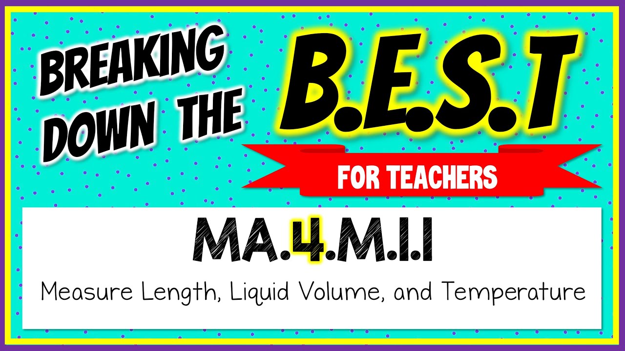 MA.4.M.1.1 - Breaking Down the B.E.S.T Standards for Math [FOR TEACHERS]