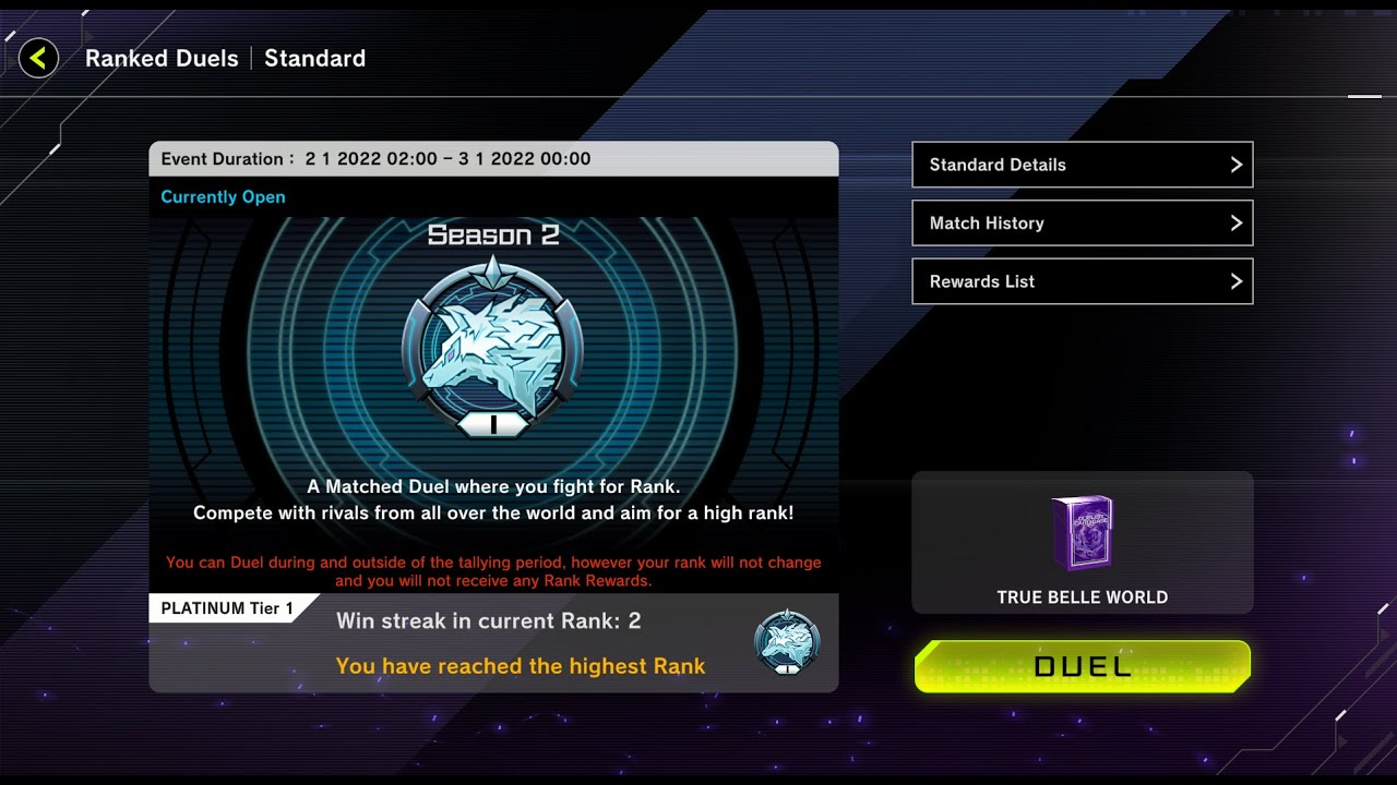 Master Duel // Virtual World Only  // Platinum 1 Account // F2P
