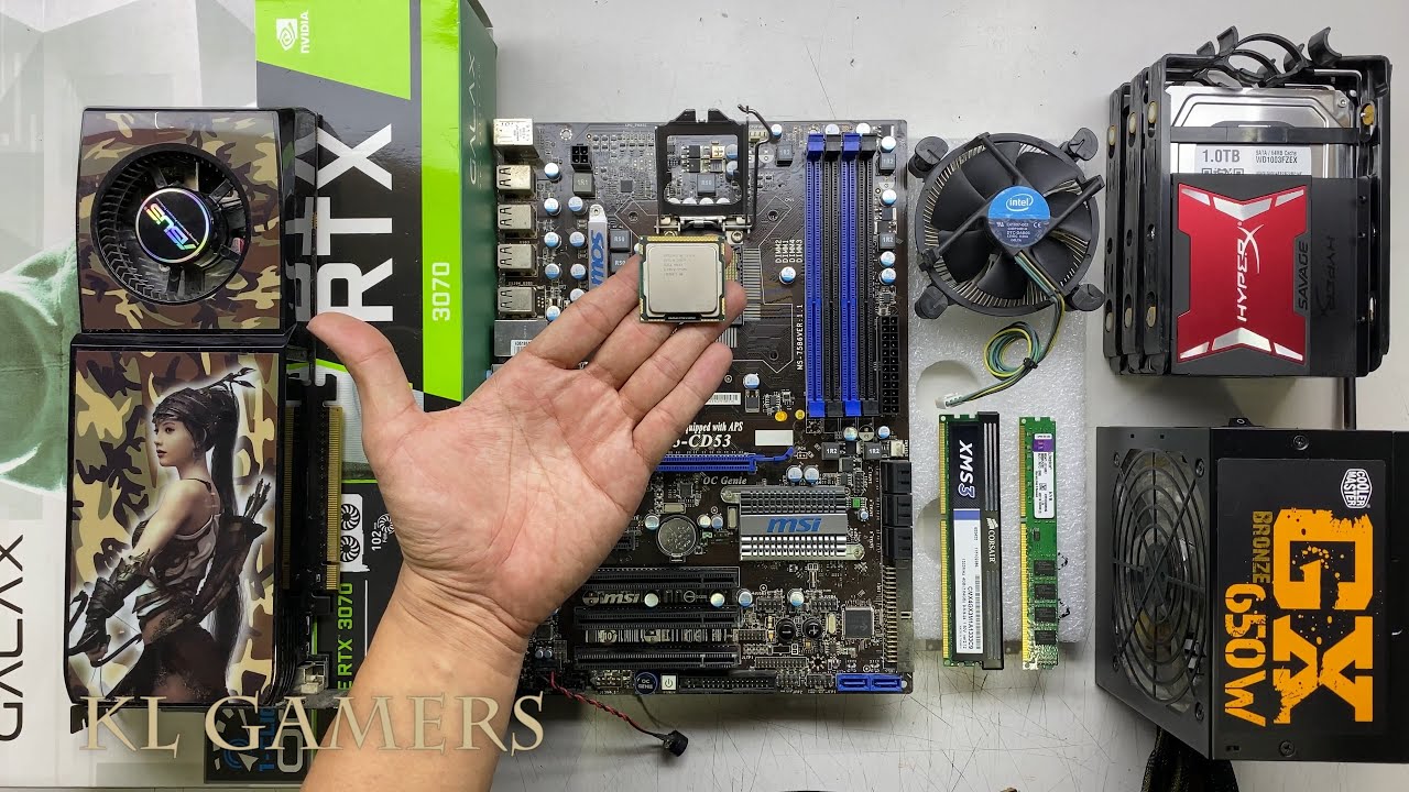 intel Core i5 650 MSI P55-CD53 ASUS GTX260 HTDP 896MB Gaming PC Build Benchmark
