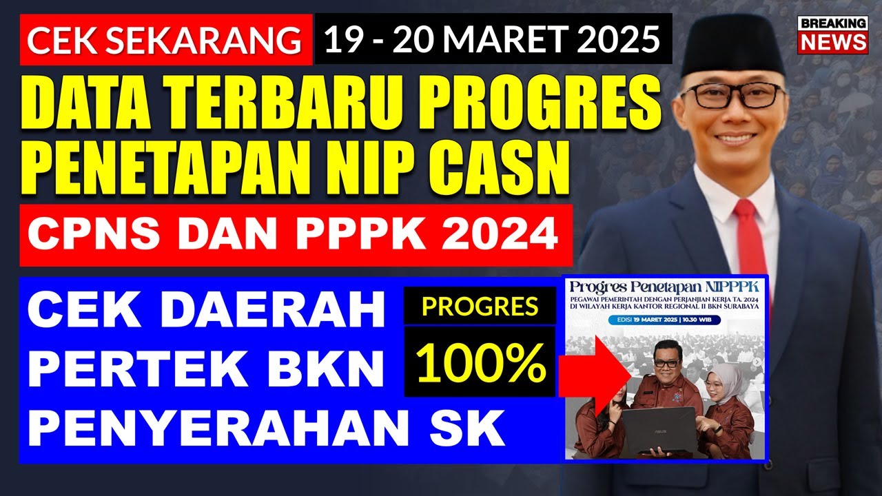🔴DATA TERBARU PENETAPAN NIP PPPK 2024 DAN PERTEK BKN PENGANGKATAN CASN 2024, CEK DAERAHNYA SEKARANG