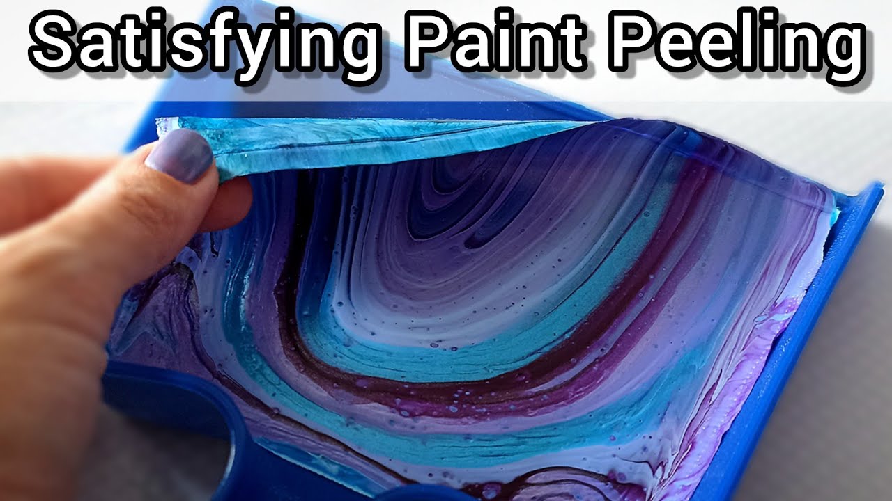 #171 Satisfying Paint Peeling from a Dustpan / How to Peel Acrylic Paint to use later