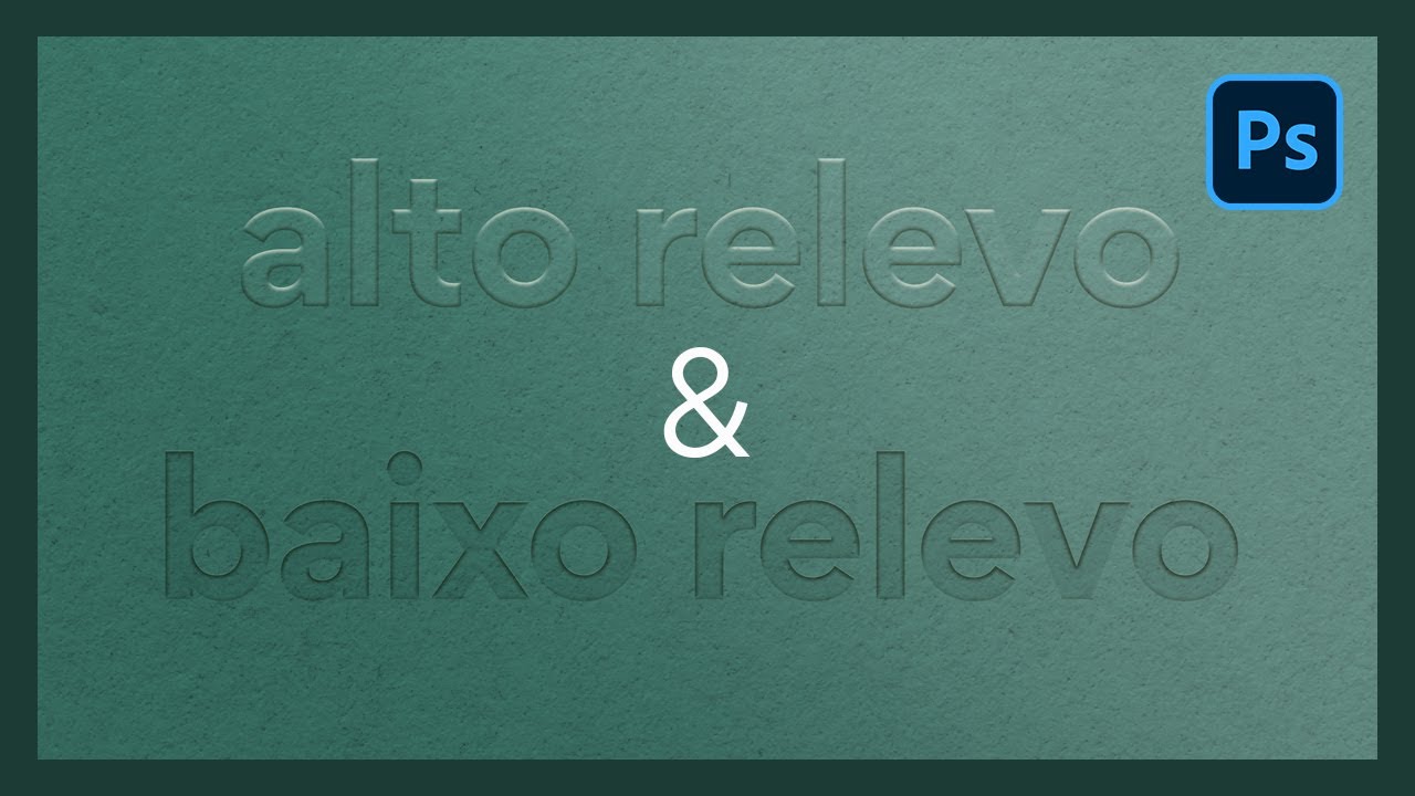Texto em Alto Relevo e Baixo Relevo no Photoshop | Tutorial Photoshop