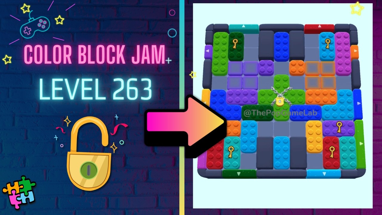 Color Block Jam - Level 263 - Solution Walkthrough