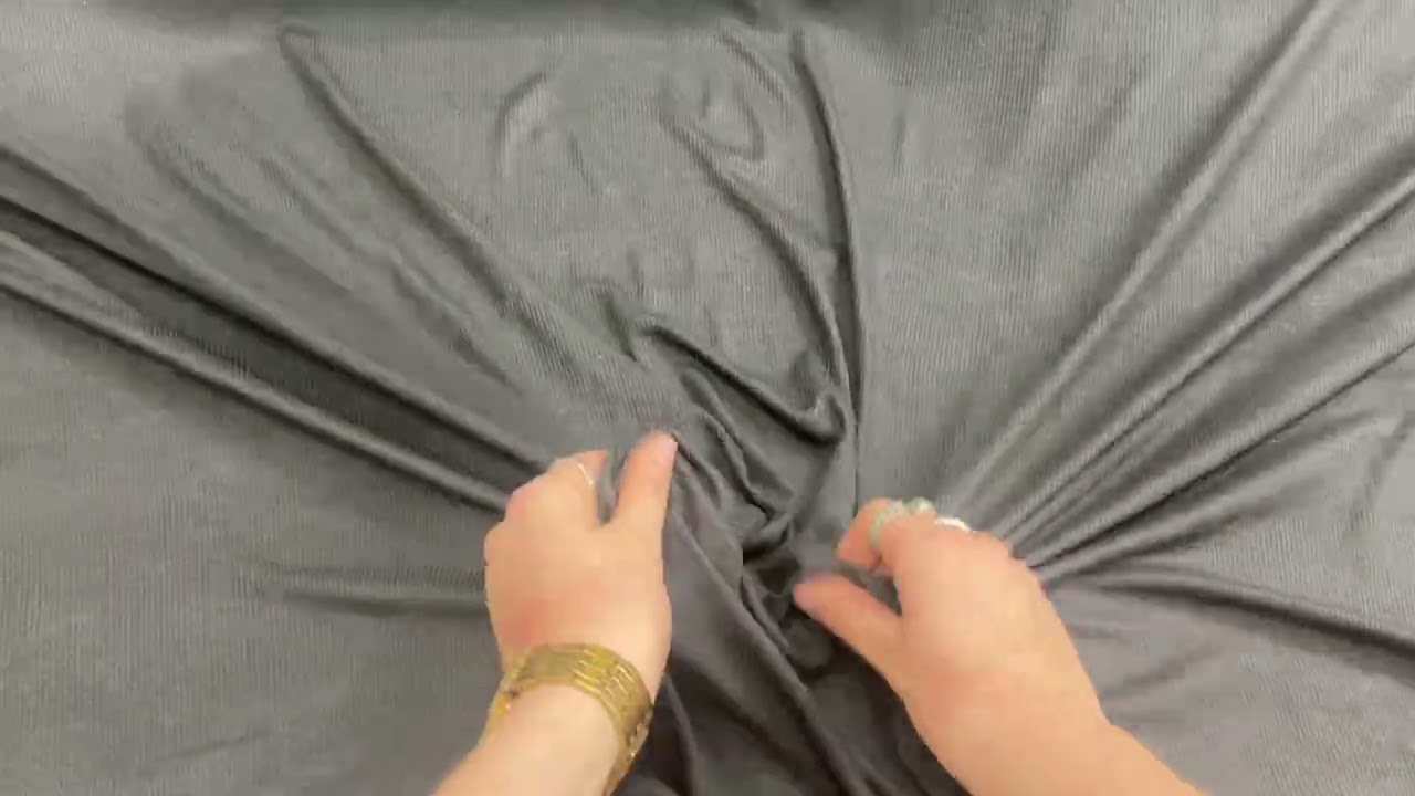 2x2 Cotton Rib Jersey- Charcoal 