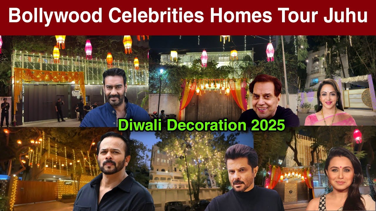 Bollywood Celebrities House Diwali Celebration 2025 | dharmendra,ajay devgan,anil kapoor house
