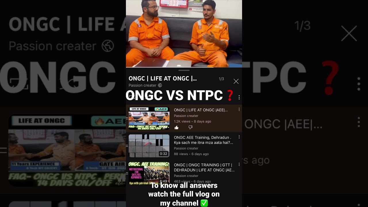 ONGC VS NTPC ! Which is the better PSU ? confused which psu to join ? Life at ONGC | AEE