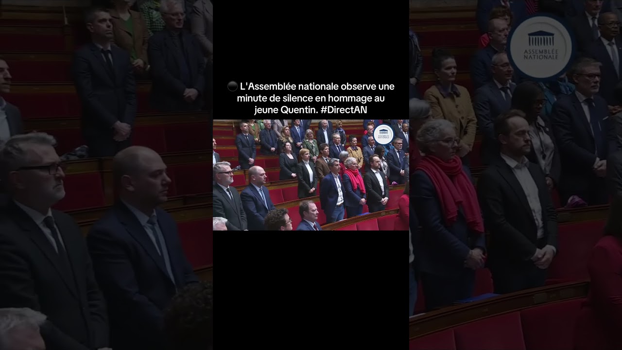 ⚫ L'Assembl&eacute;e nationale observe une minute de silence en hommage au jeune Quentin. #DirectAN