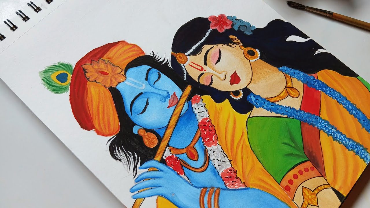 Radha krishna drawing |How to draw Radha krishna | step by step tutorial 