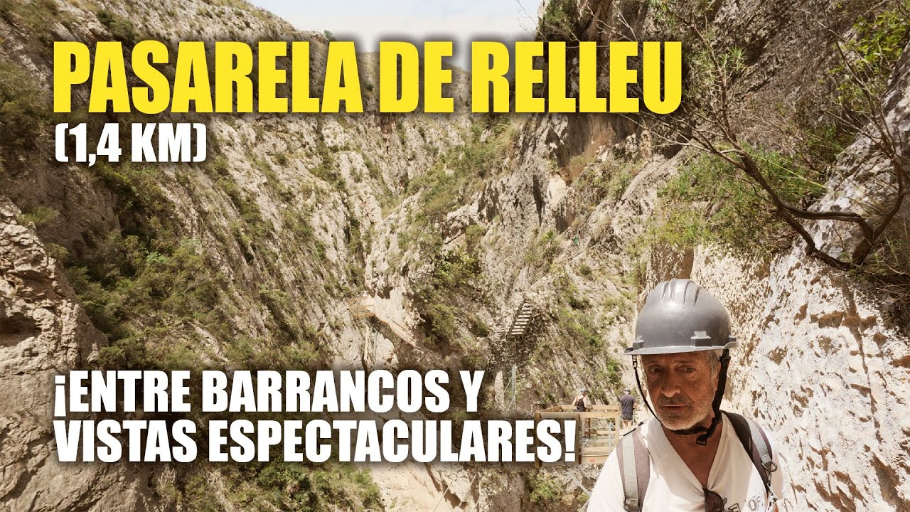 🌉 Pasarela de Relleu (1,4 km) 🥾 entre Barrancos y Vistas 🔝🚶‍♂️ ¡Espectacular! 🌉
