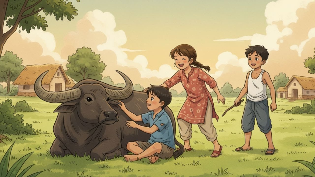 A Peaceful Village in India | Embracing the Simple Life of Rural Serenity | Ghibli Style Video