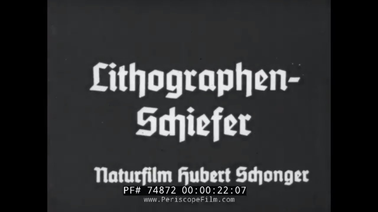 “LITHOGRAPHEN-SCHIEFER” 1930’S SOLNHOFEN, GERMANY    LIMESTONE QUARRY & LITHOGRAPHY  (SILENT) 74872