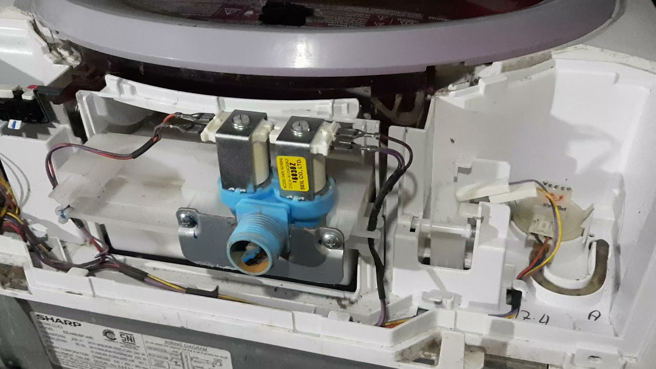 CARA SERVIS MESIN CUCI SHARP 1 TABUNG MUNCUL E4 (ERROR 4)