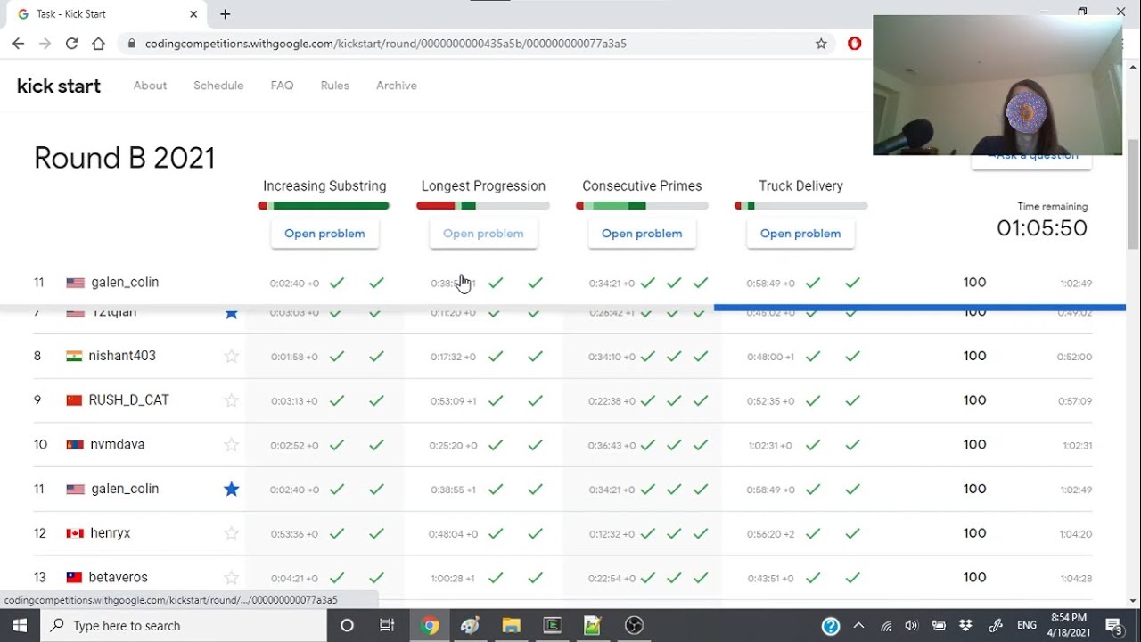 10th in Google Kick Start Round B 2021 - All Solutions + Commentary